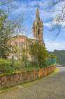 Lake Furnas, Sao Miguel, Azores, Portugal. Chapel of Our Lady of Victories on Sao Miguel Island. Art Print